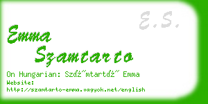 emma szamtarto business card